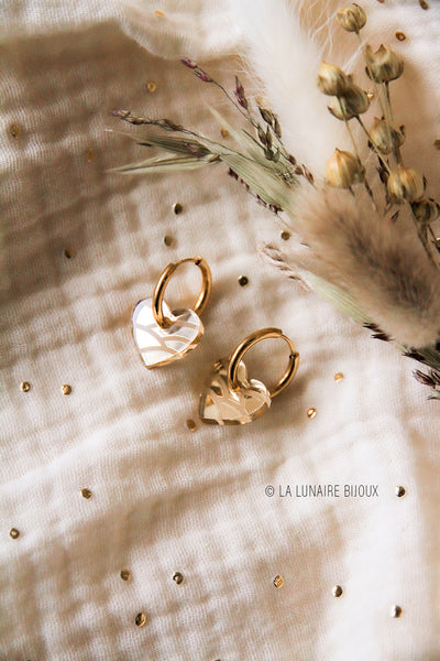 Boucles d'oreilles | Coeur d'estampe